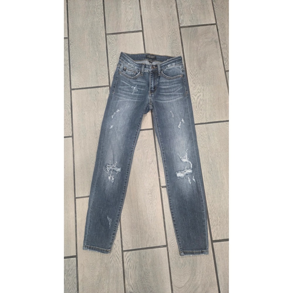 Judy Blue Los Angeles Relaxed Fit Distressed‎ Denim Jeans Womens Size 25